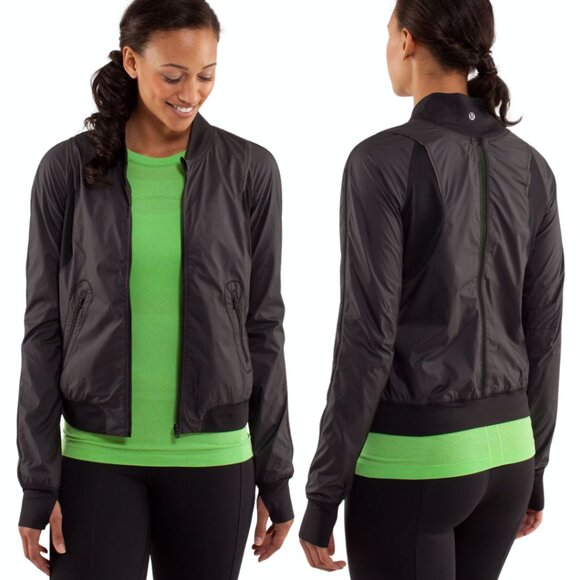 Lululemon Run to Make it True reversible jacket Black sz 8 - Picture 1 of 8